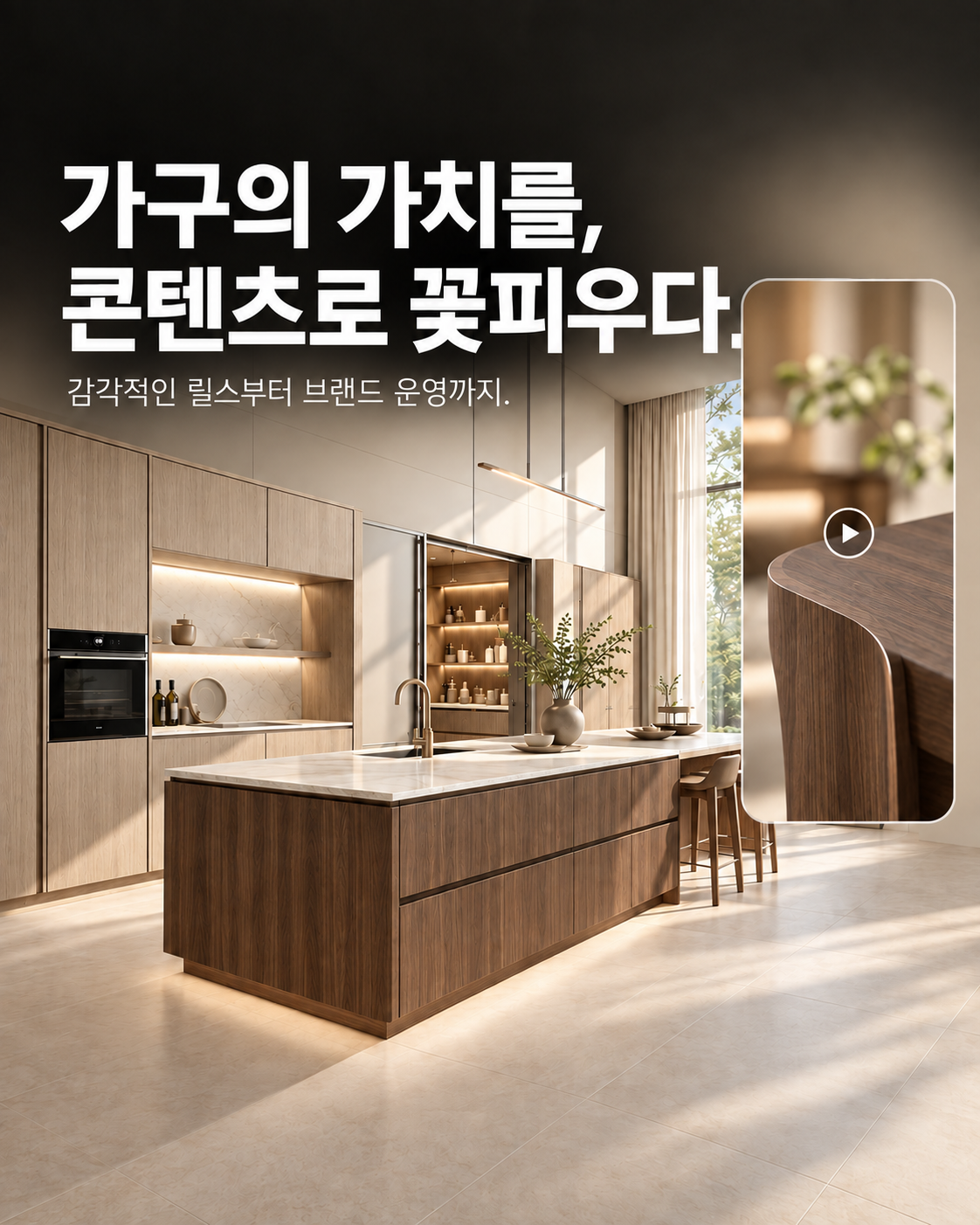 월넛 가구 브랜드 콘텐츠